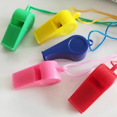 Hot selling color plastic sports basketball football fans referee whistle airdrop whistle cheerleading accessories Survival kits