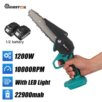 เลื่อยไฟฟ้ามือเดียวขนาด6นิ้ว,เลื่อยไฟฟ้าไร้สายขนาดเล็ก22900Mah พร้อมแบตเตอรี่288VF Mah สำหรับแบตเตอรี่ Makita 18V