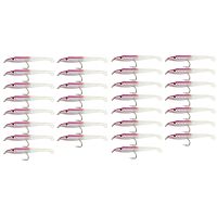 Fishing Lure Sea Fishing Lure Bait with Hook Eel Bait 5cm/0.6G T Tail Soft Insect Simulation Bait 30Pcs Pink