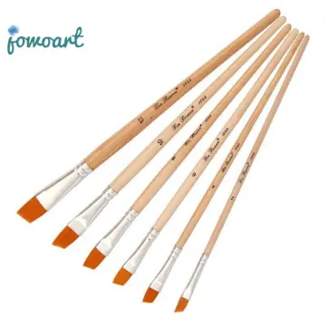 10PCS Nylon Paint Brush Professional Watercolor Acrylic Oil Painting Wooden  Handle Painting Brushes Art Supplies Stationery