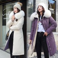 [COD] Fashion Hooded Parkas Big Fur Collar Padded Down Cotton Jacket Warm Wear Both Sides Puffer Snow Overcoat