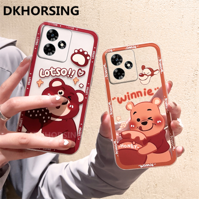 DKHORSING เคสโทรศัพท์สำหรับ Realme C53ตัวการ์ตูนน่ารักใหม่รูปหมีสตรอเบอร์รี่ปกป้องกล้องเคสกันกระแทก REALMEC53ฝาครอบ TPU แบบซิลิโคนนิ่ม