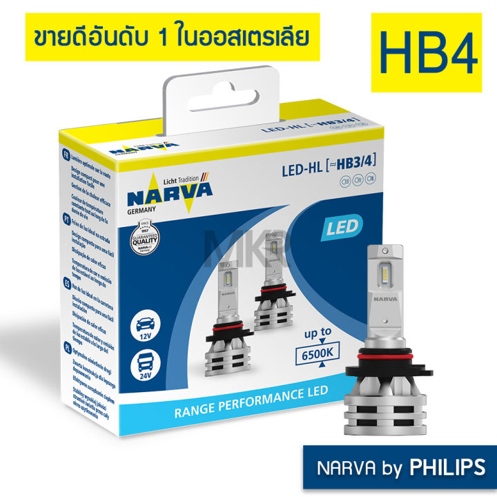 หลอดไฟหน้ารถ-narva-by-philips-led-6500k-h1-h3-h4-h7-h8-h11-h16-hb3-hb4-hir2