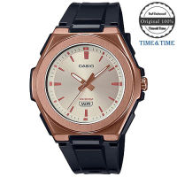 Time&amp;Time CASIO Standard นาฬิกาข้อมือผู้หญิง สีดำ/พิงค์โกล สายเรซิ่น รุ่น LWA-300HRG-5EVDF ของใหม่แท้ ประกันศูนย์ CMG