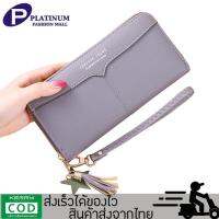 Platinum Fashion Mall พร้อมส่ง กระเป๋าสตางค์ใบยาว กระเป๋าถือ กระเป๋าแฟชั่น มีซิป ผลิตจากหนัง PU เกรดพรีเมียม Forever young รุ่น LN-X5