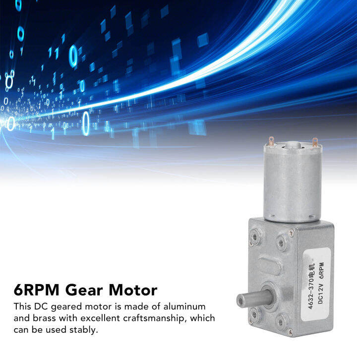 6RPM Worm Gear Motor Robust Self Locking DC Geared Motor for Door