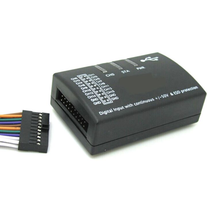 usb-logic-100mhz-16ch-logic-analyzer-black-logic-analyzer-plastic-logic-analyzer-for-arm-fpga-h2-002