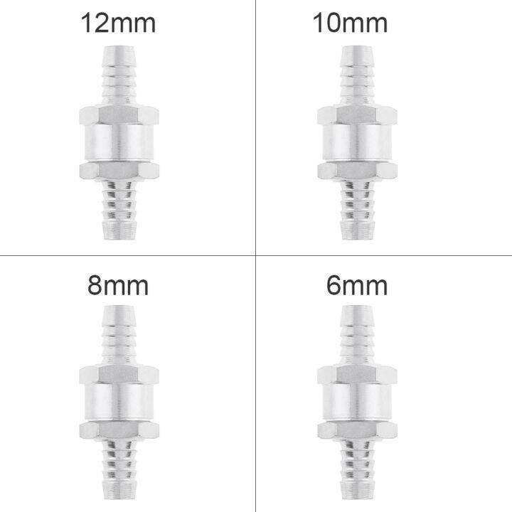 เช็ควาล์วน้ำมันเชื้อเพลิงอะลูมินัมอัลลอยอากาศทางเดียว12มม-สำหรับเชื้อเพลิง-น้ำ-นาวิกโยธิน