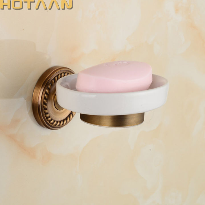 free-shipping-fashion-antique-brass-soap-holder-pure-copper-bathroom-soap-basket-ceramic-dish-bathroom-accessories-yt-12295