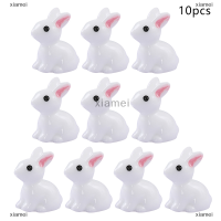 xiamei 5/10pcs Garden miniatures ตุ๊กตางานฝีมือน่ารักตกแต่งสวนเรซิ่น bunnies