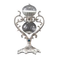 Nordic Creative Vintage Glass Hourglass Timer 60 Minutes Zinc Alloy Craftwork Cabinet Decoration Miniature Model