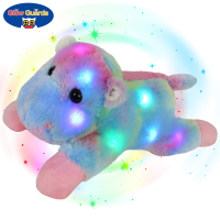 Hot Glow Guards ดนตรี Light-Up ตุ๊กตาสัตว์ Hippo Rainbow LED Plush ของเล่น Night Light Lullaby วันเกิดคริสต์มาสสำหรับเด็ก