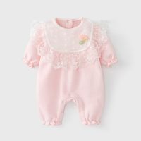 [COD] Baby jumpsuit 2023 spring and autumn new female baby newborn clothes sweet air long-sleeved romper