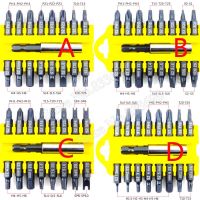 【support】 17Pcs 25Mm ไขควง Bits Slotted Phillips Torx Hexagon Square S2โลหะผสมเหล็กไขควงไฟฟ้า Rod Hand Tools