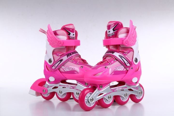 adjustable-size-inline-skates-shoes-for-kids-boy-girl-pu-flashing-4-wheels-roller-skates-children-roller-skating-sneakers-boots