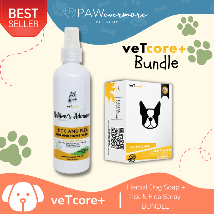 Vet Core+ Tick and Flea Spray with Free Vet Core Soap BUNDLE Lazada PH