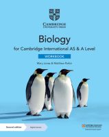 หนังสืออังกฤษใหม่ Cambridge International AS &amp; a Level Biology Workbook with Digital Access (2 Years) (2ND)