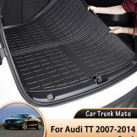 สำหรับ Audi TT MK2 8J 2007 ~ 2014 2011 2012 2013 EVA รถด้านหลังกันน้ำป้องกัน Liner Trunk ถาดชั้น Mats อุปกรณ์เสริม