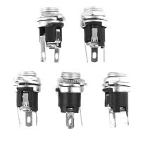 5Pcs 5.5 mm x 2.5 mm DC Power Jack Socket Female Panel Mount Connector