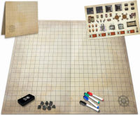 Melee Mats The Ultimate Battle Grid Game Board - 23x27 - Dry Erase Square &amp; Hex RPG Miniatures Mat - Tabletop Role-Playing Dice Map - Portable Reusable Dragons Gaming Dungeon