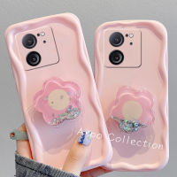 Phone Case เคส Xiaomi 13T Pro 13 Pro 13 Lite 5G Redmi 12C A2 A1 + เคสมาการองด้านหลังเป็นซิลิโคนนิ่มป้องกันเลนส์นูนลายดอกไม้แวววาว2023