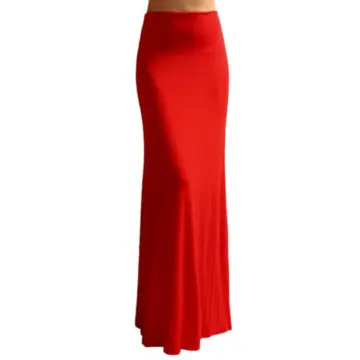 womens solid color maxi skirts