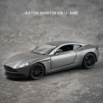 1:32 Aston Martin DB11 AMR โลหะของเล่นรถ Diecast Scale รุ่นเด็กปัจจุบันดึงกลับฟังก์ชั่นเพลง Light เปิดประตู