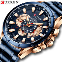 CURREN Fashion Man WristWatch Waterproof Chronograph Men Watch Military Top nd Luxury Stainless Steel Sport Male Clock 8363