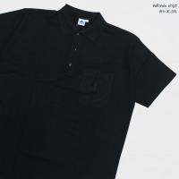 Polo โปโลสีพื้น ACTดำ ผู้ชายอ้วน ไซต์ใหญ่ 2XL-5XL