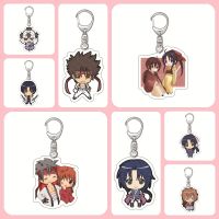 【LZ】▬  Anime Rurouni Acrílico Kenshin Chaveiro para Homens e Mulheres Kamiya Kaoru Himura Chaveiro Saco Pingente Anel Ornamento Acessórios