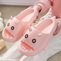 Home Slippers Women Cloud Shark Slides Sandals Clapper Summer Indoor Non Slip Cute Kawai Eva Men Male Ladies Funny Shoes Female House Slippers