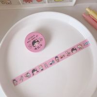 【Free-delivery】 INS ร้อนการ์ตูนสาว Washi เทปน่ารักมือไดอารี่ตกแต่งวัสดุเครื่องเขียนที่น่าสนใจสติ๊กเกอร์8รูปแบบเทปกาว