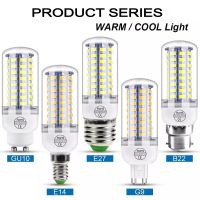 [HOT QQZIWWUJJWG 104] 6ชิ้น E27หลอดไฟ LED E14หลอดไฟ LED SMD5730 220โวลต์ข้าวโพดหลอดไฟ24 36 48 56 69 72LEDs โคมระย้าเทียนไฟ LED สำหรับตกแต่งบ้าน