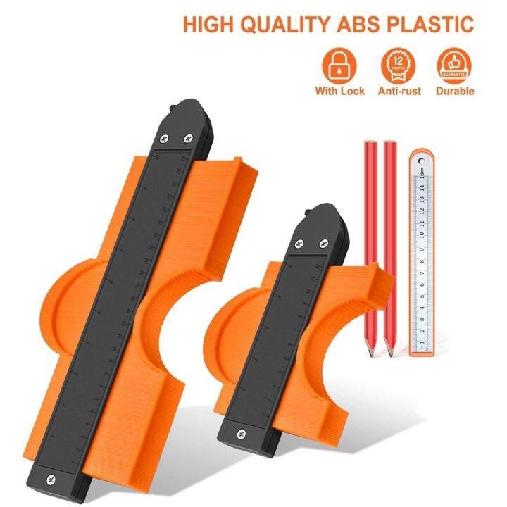 FPXR8 ABS Carpentry Copy Tool Shape Measuring Template Widen Skirting
