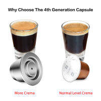 ICafilas อัพเกรดใหม่นำมาใช้ใหม่กาแฟแคปซูลสำหรับ Nespresso สแตนเลสกาแฟกรองเอสเพรสโซ่กาแฟ Crema ชง