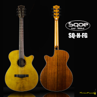 Sqoe กีตาร์โปร่งไฟฟ้า กีต้าร์โปร่งไฟฟ้า Electric Acoustic Guitar 40  รุ่น H-FGS +EQ(Brown)