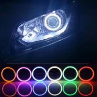 【LZ】❧  COB Angel Eyes anel de halo para carro DRL luz de nevoeiro lâmpada LED farol DC LED anel lâmpada de advertência 12V 60 70 80 90 95 100 110 120 milímetros 1PC