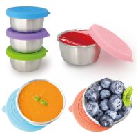 ✔☌∈ Stainless Steel Food Container Fruit Snack Box Small Storage Box Freezer Crisper Outdoors Child Fresh Food Lunch Bento Box