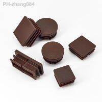 Coffee color square tube round tube seal chair footpad plastic inner plug