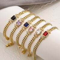 {PYAO Travel Department Store} กำไลข้อมือ OL แวววาวมีสไตล์สำหรับทองสี Bling ผู้หญิงหญิงสาวพร้อมเครื่องประดับสำหรับปาร์ตี้แต่งงานคริสตัลหิน RowElegant