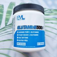 ผงกลูตามิน Ultra Pure L-Glutamine 5000, Unflavored  300 G (EVLution Nutrition®)