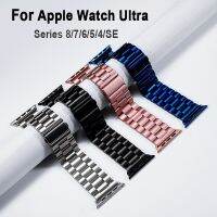 Stainless Steel Strap For Apple Watch band 45mm 44mm 40mm 38mm 42 41 Link Bracelet Accessories iwatch series 3 SE 7 8 ultra 49 Straps