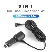 รถ Dash Cam Hardwire ชุดไฟ LED แบบ Dual USB ชาร์จลวดอัตโนมัติไฟแช็ก5โวลต์3.5A 3.5เมตรมินิไมโคร Dashcam เคเบิ้ล DVR ลวด