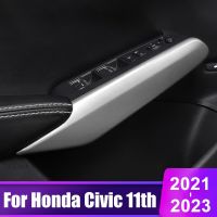 For Honda Civic 11Th Gen 2021 2022 2023 Car Door Armrest Frame Window Lift Switch Panel Side Trim Cover Interior Accessories