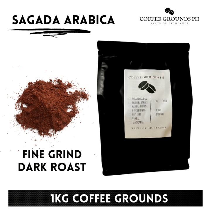 Coffee Grounds PH Sagada Arabica 1kg Fine Grind Coffee x Dark Roast
