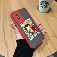 เคส Case4you สำหรับ Vivo Y02A Y02T การ์ตูนน่ารักน่ารักน่ารักหนึ่งมีน้ำค้างแข็งโปร่งใสลูฟี่แข็งเคสใส่โทรศัพท์กันกระแทกปกหลังแบบเต็มเคสป้องกันกล้อง