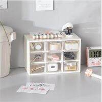 9 Drawers Storage Cabinet Organiser Desktop Organizer with 9 Transparent Cabinets Drawers, Home Plastic Cosmetic Jewelry Box