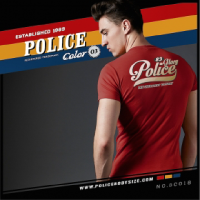 Police Bigsize เสื้อยืดทรงเข้ารูป ใส่ได้ทั้งผู้หญิงและผู้ชาย BC018