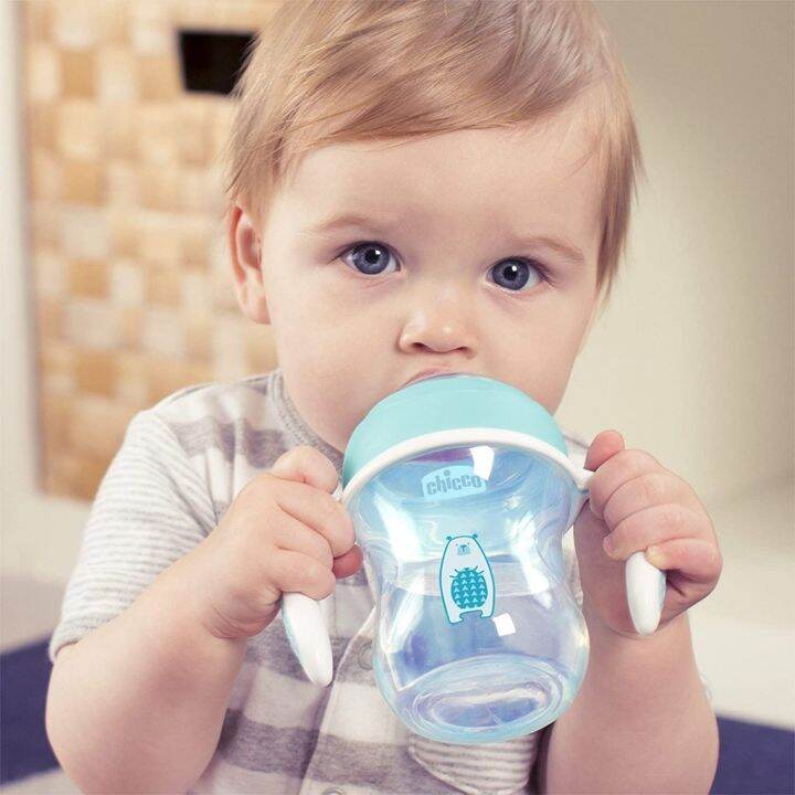 usa-แก้ว-หัดดื่ม-chicco-เทไม่หก-6m-7oz-semi-soft-spout-baby-trainer-sippy-cup-ขวดน้ำ-ถ้วยหัดดื่ม
