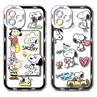「Enjoy electronic」 Cute Snoopy Dog Soft Silicone Case for Xiaomi Redmi Note 11 11S 10 10S 9S 9 Pro Max 8 7 6 5 10C 9A 9C 8A 7A 6A 5A Clear Cover